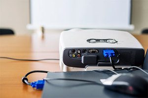 Backside of projector